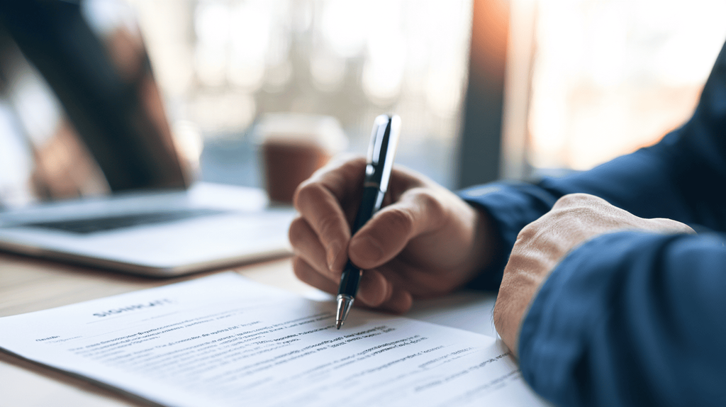 Iemand die juridisch advies geeft aan de hand van een contract